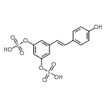 CAS#: 858187-21-0， 5-[(E)-2-(4-Hydroxyphenyl)vinyl]-1,3-phenylene bis(hydrogen sulfate)
