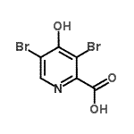 CAS 登录号：858852-20-7， 3,5-二溴-4-羟基-2-吡啶羧酸