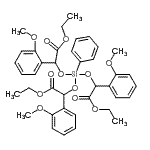 CAS 登录号：85912-48-7， 乙基4-[2-乙氧基-1-(2-甲氧基苯基)-2-氧代乙氧基]-2,6-二(2-甲氧基苯基)-7-氧代-4-苯基-3,5,8-三氧杂-4-硅杂癸烷-1-酸酯