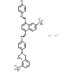 CAS 登录号：85959-34-8， 二钠8-[(4-氯苯基)偶氮]-5-({4-[乙基(3-磺酸苄基)氨基]苯基}偶氮)-2-萘磺酸酯