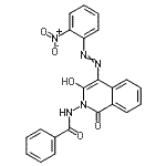 CAS 登录号：85968-49-6， N-{3-羟基-4-[(2-硝基苯基)偶氮]-1-氧代-2(1H)-异喹啉基}苯甲酰胺