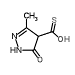 CAS 登录号：860409-20-7， 3-甲基-5-氧代-2-吡唑啉-4-硫代羧酸