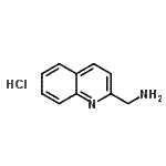结构式 CAS# 861036-67-1, 1-(2-喹啉基)甲胺盐酸盐(1:1)
