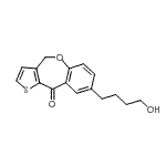 CAS 登录号：86223-08-7， 8-(4-羟基丁基)噻吩并[3,2-c][1]苯并氧杂卓-10(4H)-酮