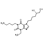 CAS 登录号：86257-22-9， 7-(5,6-二羟基己基)-3-乙基-1-戊基-3,7-二氢-1H-嘌呤-2,6-二酮