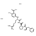 CAS 登录号：86356-77-6， D-苯丙氨酰-N-{(2S)-2-[(3-羧基-4-羟基苯基)氨基]-5-[(二氨基亚甲基)氨基]戊酰}-L-脯氨酰胺二盐酸盐
