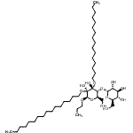 CAS 登录号：86363-41-9， (2R,3R,4S,5S,6R)-2-{[(2R,3R,4R,5R,6R)-4,5-二(十六烷氧基)-4,5-二羟基-2-(羟基甲基)-6-丙氧基四氢-2H-吡喃-3-基]氧基}-6-(羟基甲基)四氢-2H-吡喃-3,4,5-三醇