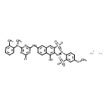 CAS#: 86393-35-3， Disodium 7-({4-chloro-6-[methyl(2-methylphenyl)amino]-1,3,5-triazin-2-yl}amino)-4-hydroxy-3-[(4-methoxy-2-sulfonatophenyl)diazenyl]-2-naphthalenesulfonate