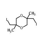 CAS 登录号：86408-35-7， 2,5-二(碘甲基)-2,5-二甲基-1,4-二恶烷