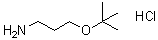 结构式 CAS# 864658-14-0, 3-[(2-甲基-2-丙基)氧基]-1-丙胺盐酸盐(1:1)