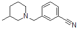 CAS 登录号：864685-02-9， 3-[(3-甲基-1-哌啶基)甲基]-苯甲腈
