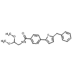 CAS 登录号：864685-29-0， 6-(5-苄基-2-噻吩基)-N-(2,2-二甲氧基乙基)烟酰胺