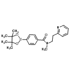 CAS 登录号：864759-42-2， N-甲基-N-[2-(2-吡啶基)乙基]-4-(4,4,5,5-四甲基-1,3,2-二氧杂环戊硼烷-2-基)苯甲酰胺