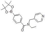 CAS#: 864759-43-3， 4-(N-Ethyl-N-(4-pyridinylmethyl)-carbamoyl)phenylboronic acid pinacol ester