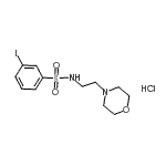 CAS#: 864759-45-5， 3-Iodo-N-[2-(4-morpholinyl)ethyl]benzenesulfonamide hydrochloride (1:1)