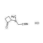 CAS 登录号：864759-48-8， [甲基(2-氧代环丁基)氨基]乙腈盐酸盐(1:1)