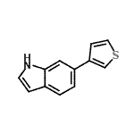 CAS 登录号：865376-76-7， 6-(3-噻吩基)-1H-吲哚