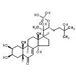 CAS#: 86577-97-1， [(1R)-4-hydroxy-1-[(1R)-1-hydroxy-1-[(2S,3R,5R,9R,10R,13R,14S,17S)-2,3,14-trihydroxy-10,13-dimethyl-6-oxo-2,3,4,5,9,11,12,15,16,17-decahydro-1H-cyclopenta[a]phenanthren-17-yl]ethyl]-4-methyl-pentyl] dihydrogen phosphate