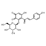 CAS 登录号：86579-00-2， 4-羟基-3-[3-(4-羟基苯基)丙-2-烯酰基]-2-[(2S,3R,4S,5R,6R)-3,4,5-三羟基-6-(羟基甲基)四氢吡喃-2-基]氧基-环己-2,4-二烯-1,6-二酮
