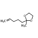 CAS 登录号：86646-44-8， 2-甲基-2-(4-戊烯-1-基)-1,3-二氧戊环