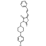 CAS 登录号：86650-21-7， (5E)-3-{[4-(4-氯苯基)-1-哌嗪基]甲基}-5-[(2E)-3-苯基-2-丙烯-1-亚基]-2-硫代-1,3-噻唑烷-4-酮