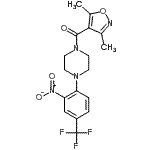CAS#: 866789-39-1， (3,5-Dimethyl-1,2-oxazol-4-yl){4-[2-nitro-4-(trifluoromethyl)phenyl]-1-piperazinyl}methanone