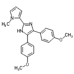 CAS 登录号:86739-92-6, 4,5-二(4-甲氧基苯基)-2-(1-甲基-1H-吡咯-2-基)-1H-咪唑