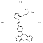 CAS 登录号：86759-04-8， 2-{2-[(E)-{[4-(10,11-二氢二苯并[b,f]硫杂卓-10-基)-1-哌嗪基]亚氨基}甲基]苯氧基}-N,N-二甲基乙胺三盐酸盐
