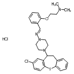 CAS 登录号：86759-06-0， 2-{2-[(E)-{[4-(8-氯-10,11-二氢二苯并[b,f]硫杂卓-10-基)-1-哌嗪基]亚氨基}甲基]苯氧基}-N,N-二甲基乙胺盐酸盐(1:1)