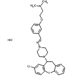 CAS 登录号：86759-08-2， 2-{3-[(E)-{[4-(8-氯-10,11-二氢二苯并[b,f]硫杂卓-10-基)-1-哌嗪基]亚氨基}甲基]苯氧基}-N,N-二甲基乙胺盐酸盐(1:1)