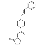 CAS 登录号：86780-43-0， 1-(2-氧代-2-{4-[(2E)-3-苯基-2-丙烯-1-基]-1-哌嗪基}乙基)-2-吡咯烷酮