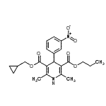 CAS#: 86781-09-1， Cyclopropylmethyl propyl 2,6-dimethyl-4-(3-nitrophenyl)-1,4-dihydro-3,5-pyridinedicarboxylate