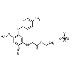 CAS 登录号：86808-51-7， 2-[(2-乙氧基-2-氧代-乙基)氨基]-5-甲氧基-4-(p-甲苯基硫基)偶氮苯硫酸盐