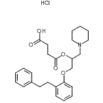 CAS 登录号：86819-29-6， 4-氧代-4-({1-[2-(2-苯基乙基)苯氧基]-3-(1-哌啶基)-2-丙基}氧基)丁酸盐酸盐(1:1)
