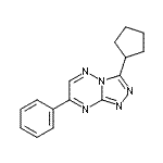 CAS 登录号：86869-98-9， 3-环戊基-7-苯基[1,2,4]三唑并[4,3-b][1,2,4]三嗪