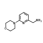 结构式 CAS# 868755-52-6, 1-[6-(4-吗啉基)-2-吡啶基]甲胺