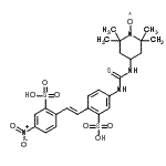 CAS 登录号：86879-33-6， N-4-(2,2,6,6-四甲基-1-氧基)哌啶基-N'-4-(4'-硝基-2,2'-二苯乙烯二磺酸)硫脲