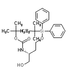CAS#: 869569-89-1， 2-Methyl-2-propanyl [(2R)-1-hydroxy-4-{[(2-methyl-2-propanyl)(diphenyl)silyl]oxy}-2-butanyl]carbamate