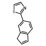 CAS 登录号：869725-79-1， 2-(1H-茚-6-基)-1,3-噻唑