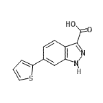 CAS 登录号：869783-22-2， 6-(2-噻吩基)-1H-吲唑-3-羧酸