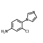 结构式 CAS# 869942-76-7, 3-氯-4-(1H-咪唑-1-基)苯胺