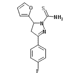 CAS#: 870680-36-7， 3-(4-Fluorophenyl)-5-(2-furyl)-4,5-dihydro-1H-pyrazole-1-carbothioamide