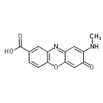 CAS 登录号：87081-53-6， 2-(甲基氨基)-3-氧代-3H-吩恶嗪-8-羧酸