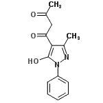CAS 登录号：87100-61-6， 1-(5-羟基-3-甲基-1-苯基-1H-吡唑-4-基)-1,3-丁烷二酮