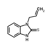 结构式 CAS# 87216-53-3, 1-烯丙基-1,3-二氢-2H-苯并咪唑-2-硫酮