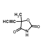 CAS 登录号：87295-90-7， 5-乙炔基-5-甲基-1,3-恶唑烷-2,4-二酮