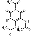 CAS 登录号:873376-13-7, N,N'-(1-乙酰基-2,6-二氧代-1,2,3,6-四氢嘧啶-4,5-二基)二乙酰胺
