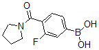 结构式 CAS# 874289-09-5, B-[3-氟-4-(1-吡咯烷基羰基)苯基]-硼酸