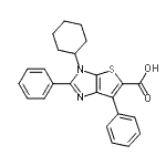 CAS 登录号：874571-92-3， 3-环己基-2,6-二苯基-3H-噻吩并[2,3-d]咪唑-5-羧酸