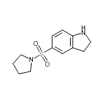 结构式 CAS# 874594-03-3, 5-(1-吡咯烷基磺酰基)吲哚啉